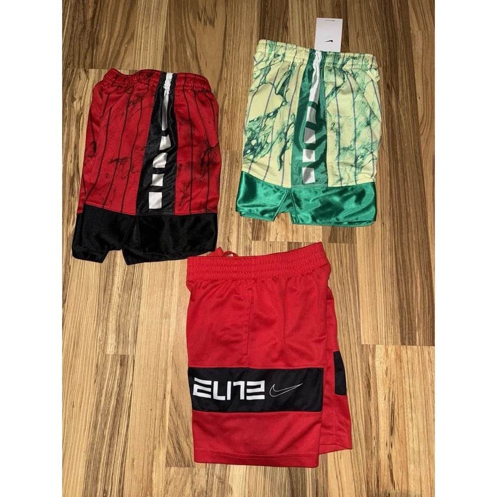 Nike Elite Basketball Shorts Athletic Dri-fit Kids Boys‎ Size XS Lot Green NWT